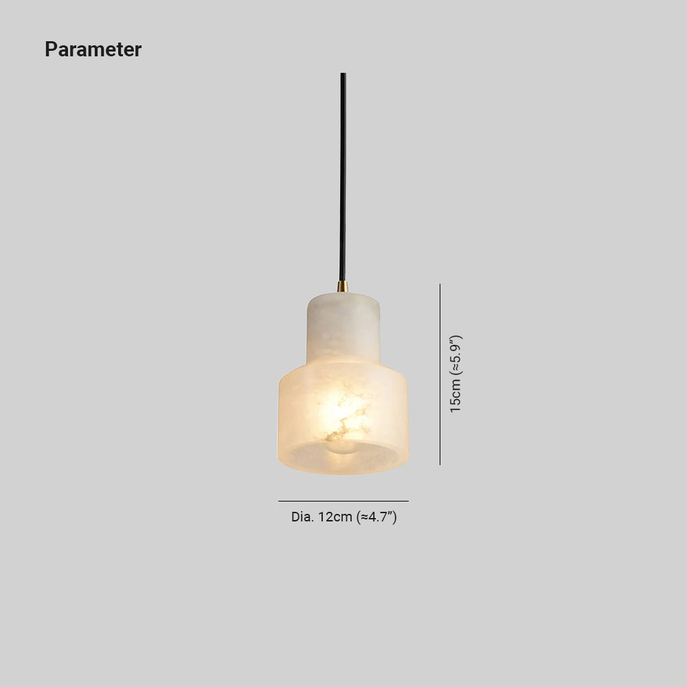 Kuvimar Alabaster Pendant Light Brass Luxurious