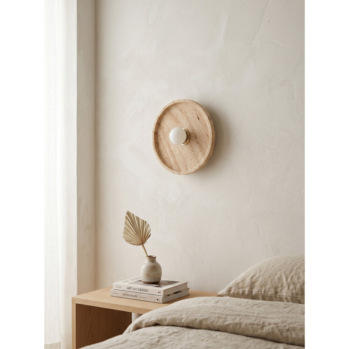 Solva Celeste Travertine Wall Sconce