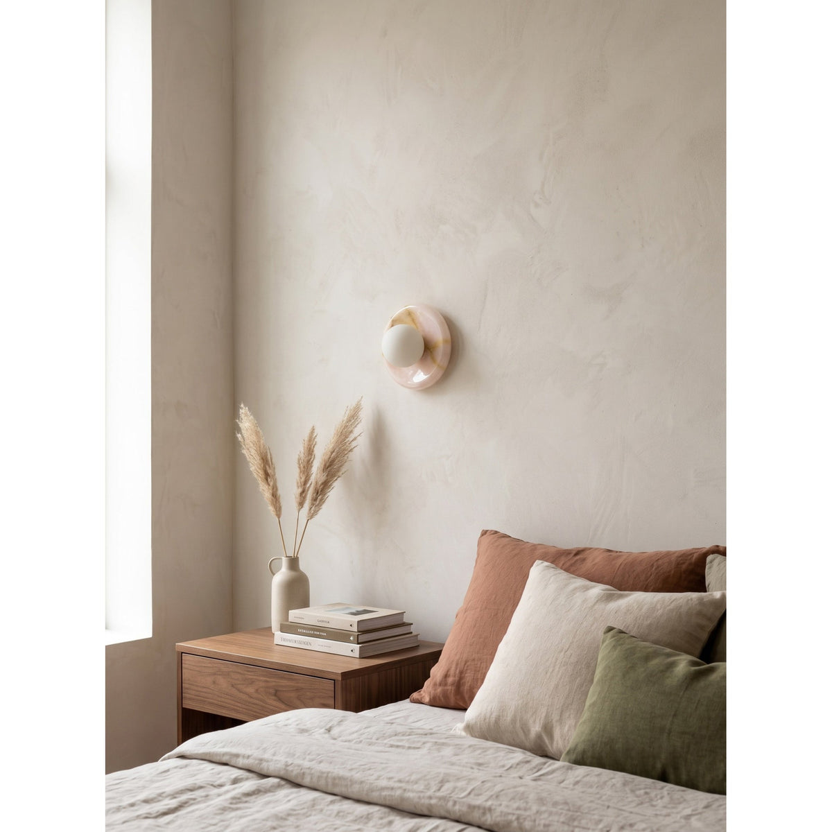 Luminenne Pink Onyx Wall Sconce