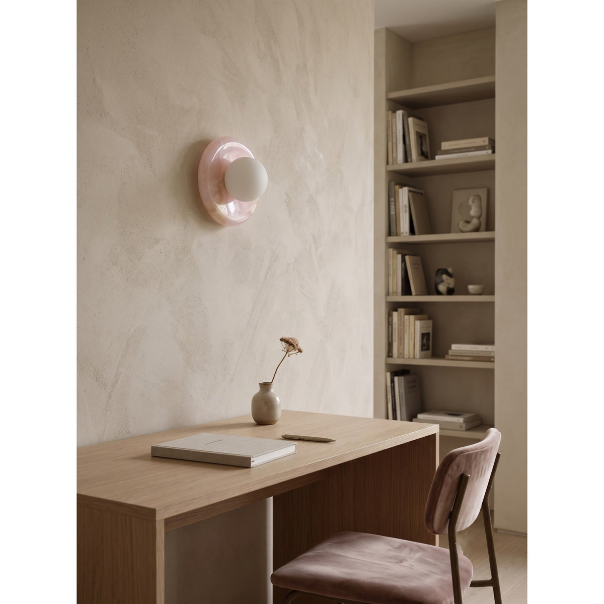 Luminenne Pink Onyx Wall Sconce