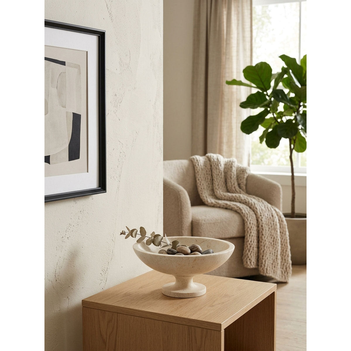 Ulvercombe Stone Pedestal Bowl