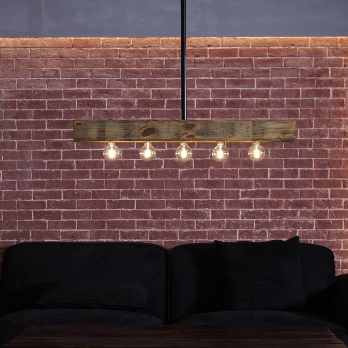 Siraen Wood-beam Island Chandelier