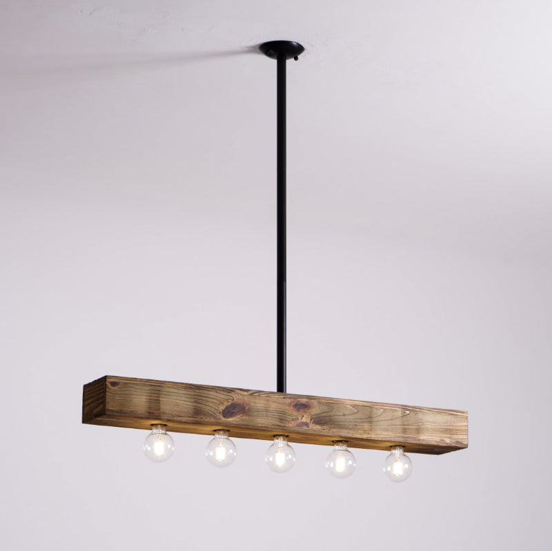 Siraen Wood-beam Island Chandelier