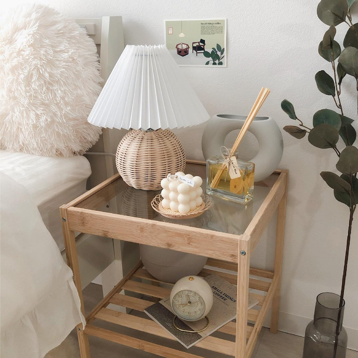 Ravuena Rattan Pleated Table lamp