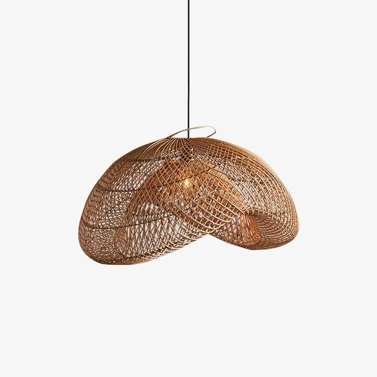 Bidigas Rustic Rattan Pendant Light Living Room