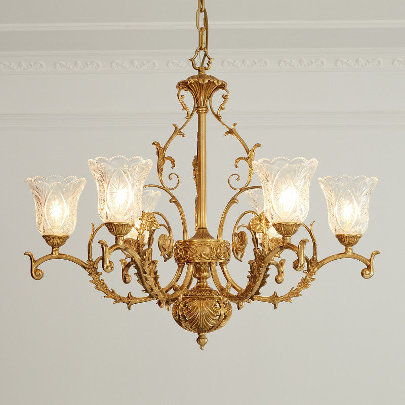 Regency Acanthus Brass Chandelier