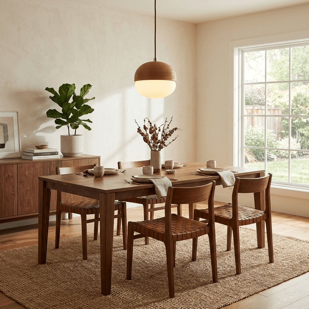 Rinivira Ribbed Wood Globe Pendant Light