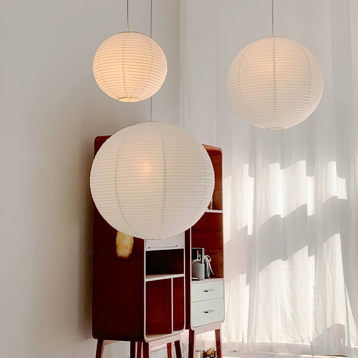 Rotolem Pendant Swag Light Mulberry Silk