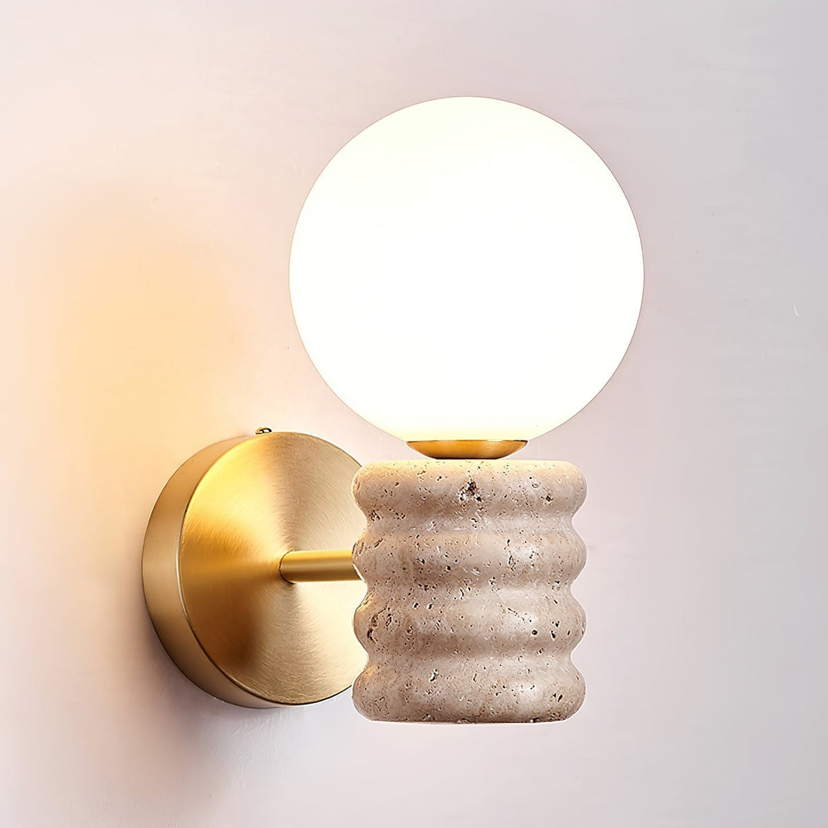Zevelara Stacked Travertine Wall Light