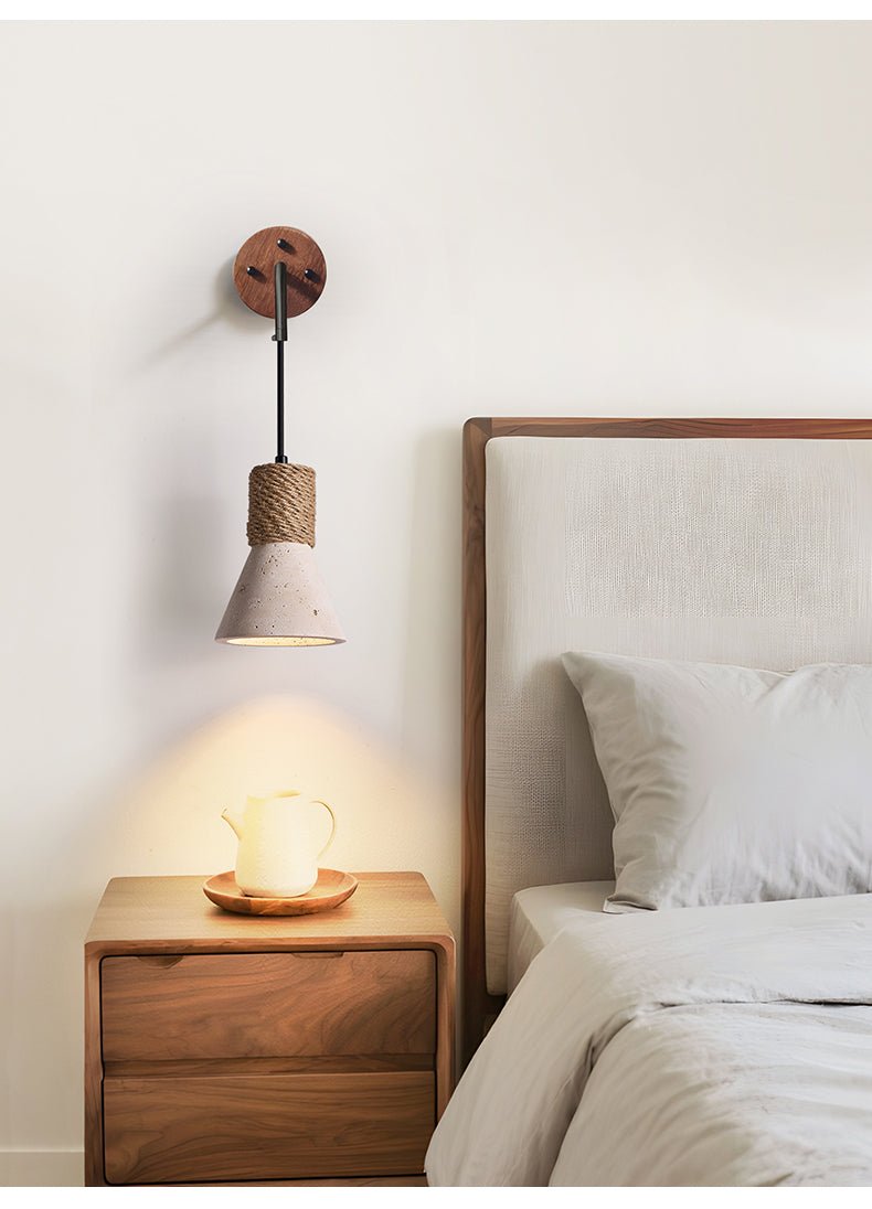 Rope Stone Cone Sconce