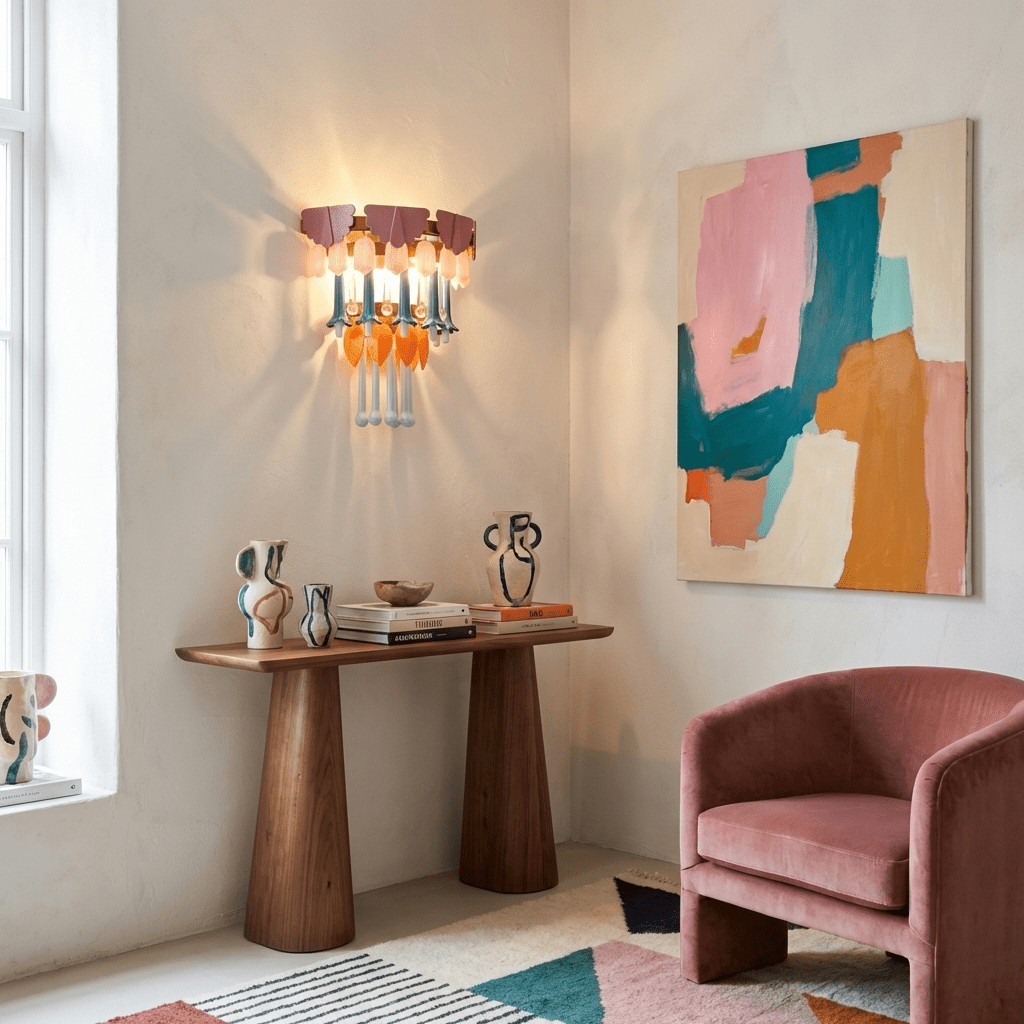 Roselle Maris Ceramic Fringe Wall Lamp
