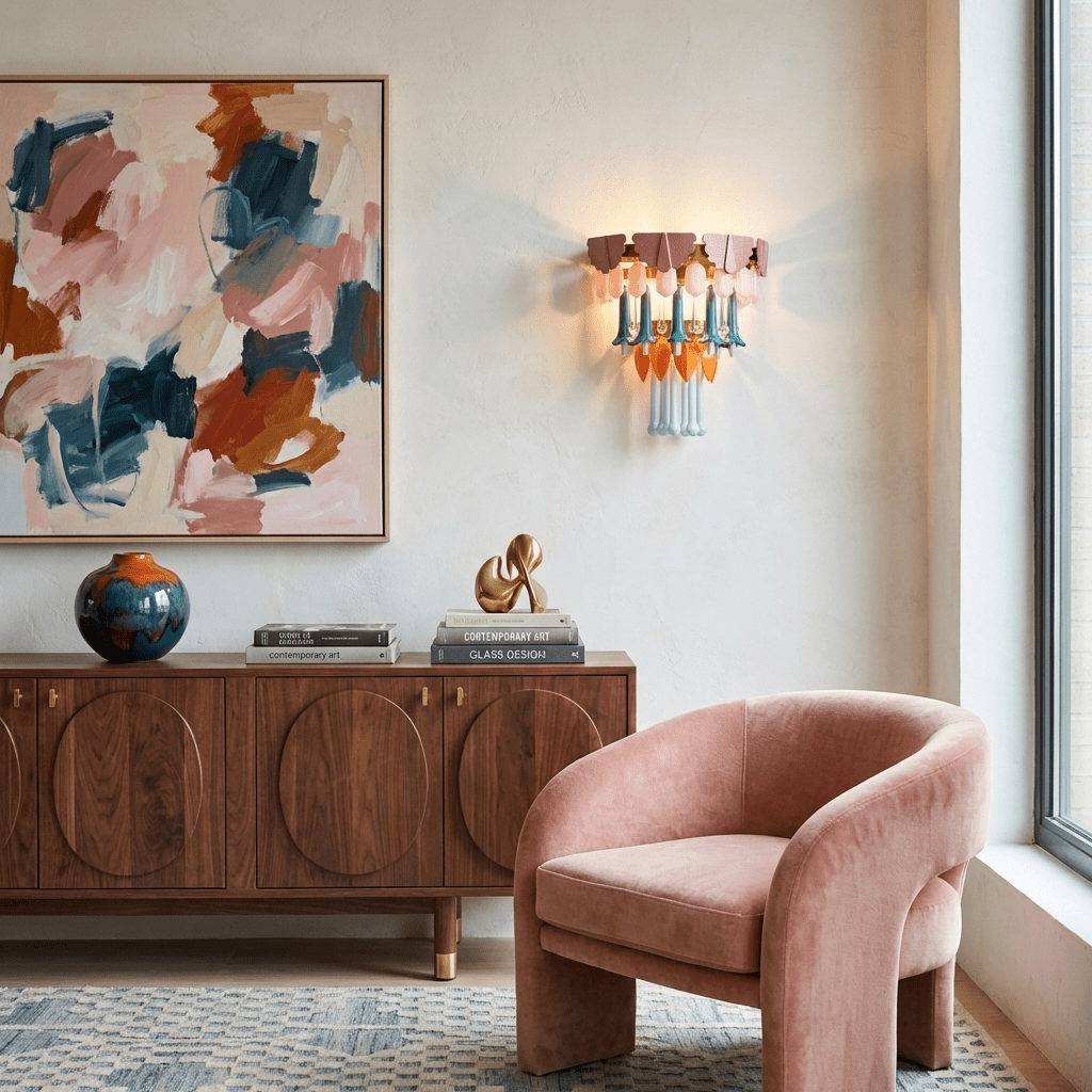 Roselle Maris Ceramic Fringe Wall Lamp