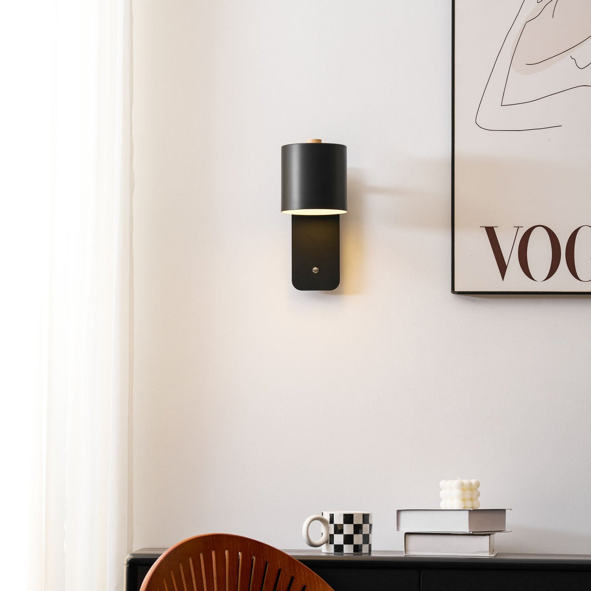 Rotatable Cylinder Rechargeable Wall Lamp