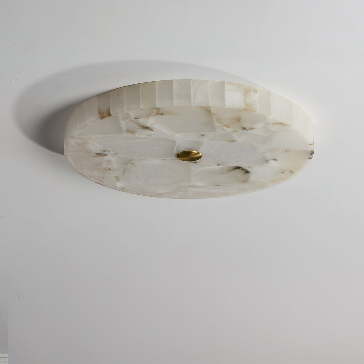Vosilis Round Alabaster Ceiling Lamp-Relic Pieces