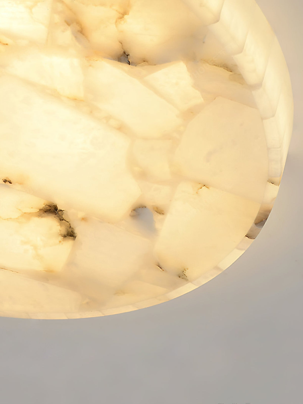 Vosilis Round Alabaster Ceiling Lamp-Relic Pieces