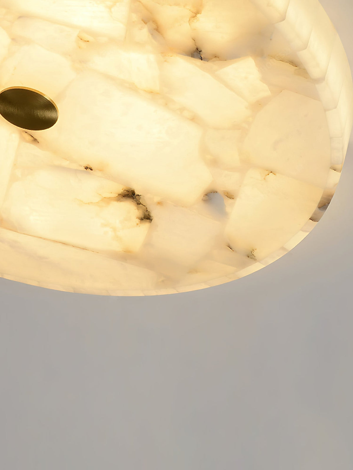 Vosilis Round Alabaster Ceiling Lamp-Relic Pieces