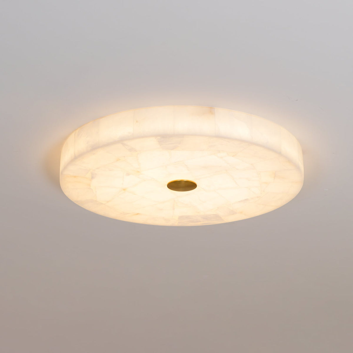 Vosilis Round Alabaster Ceiling Lamp-Relic Pieces