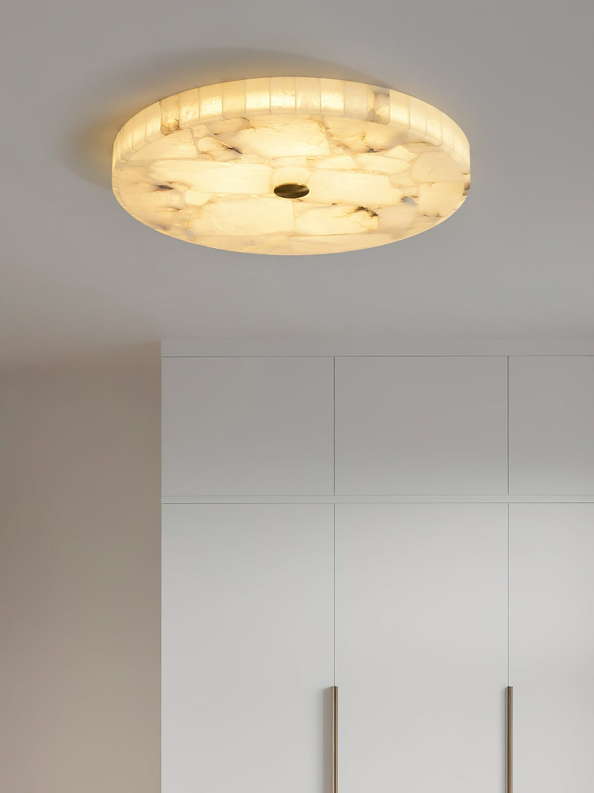 Vosilis Round Alabaster Ceiling Lamp-Relic Pieces