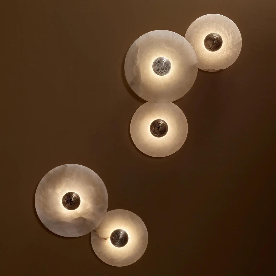 Zapupil Alabaster Combination Wall Lamp