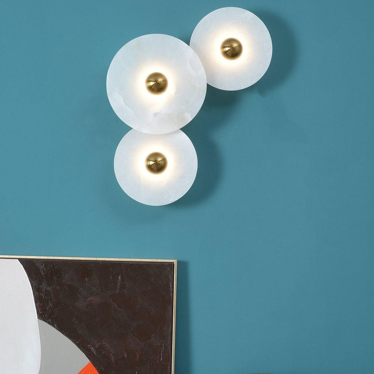 Zapupil Alabaster Combination Wall Lamp