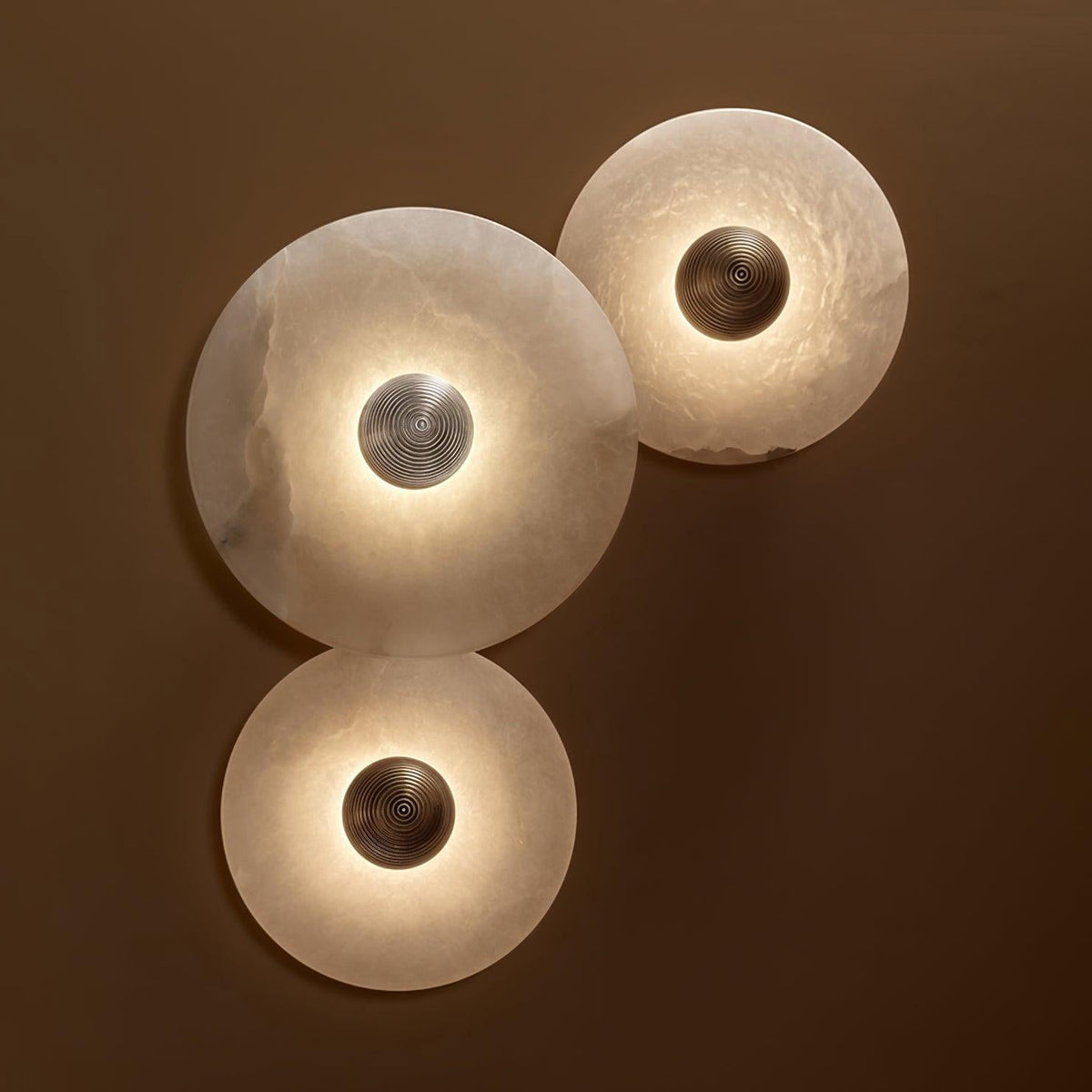 Apollo Round Alabaster Wall Lamp