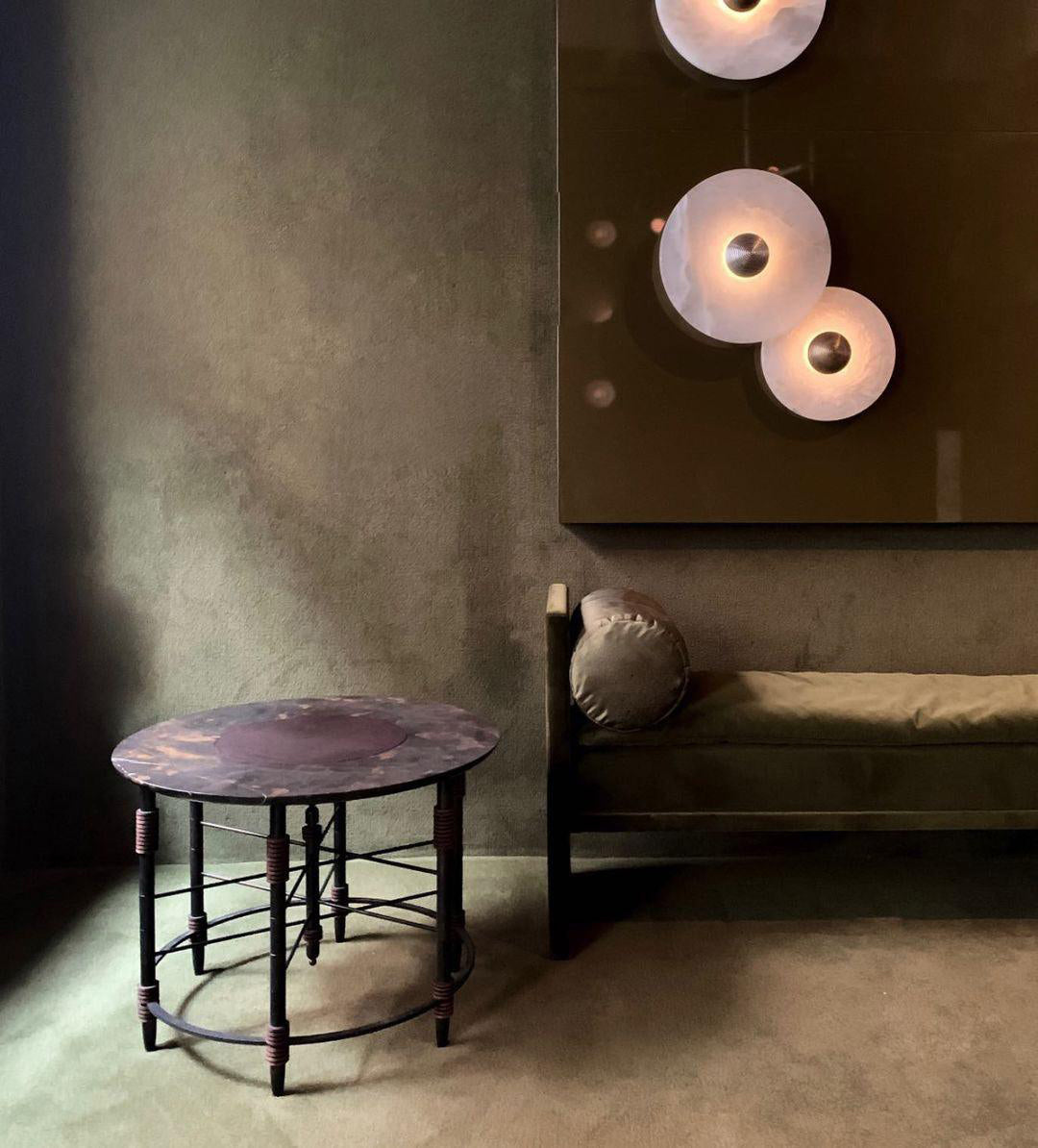 Apollo Round Alabaster Wall Lamp