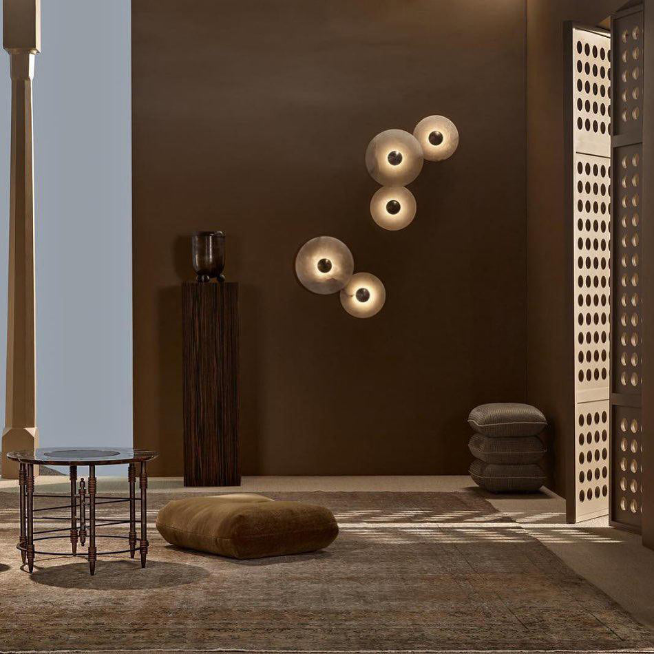 Apollo Round Alabaster Wall Lamp