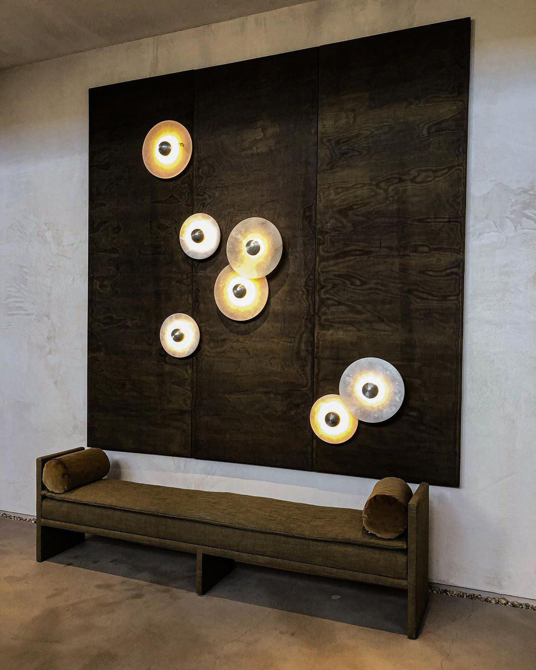 Apollo Round Alabaster Wall Lamp