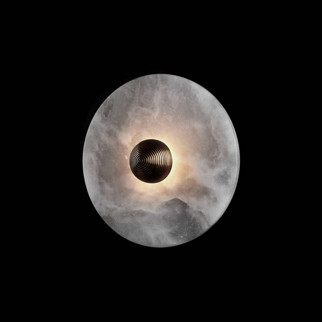 Apollo Round Alabaster Wall Lamp