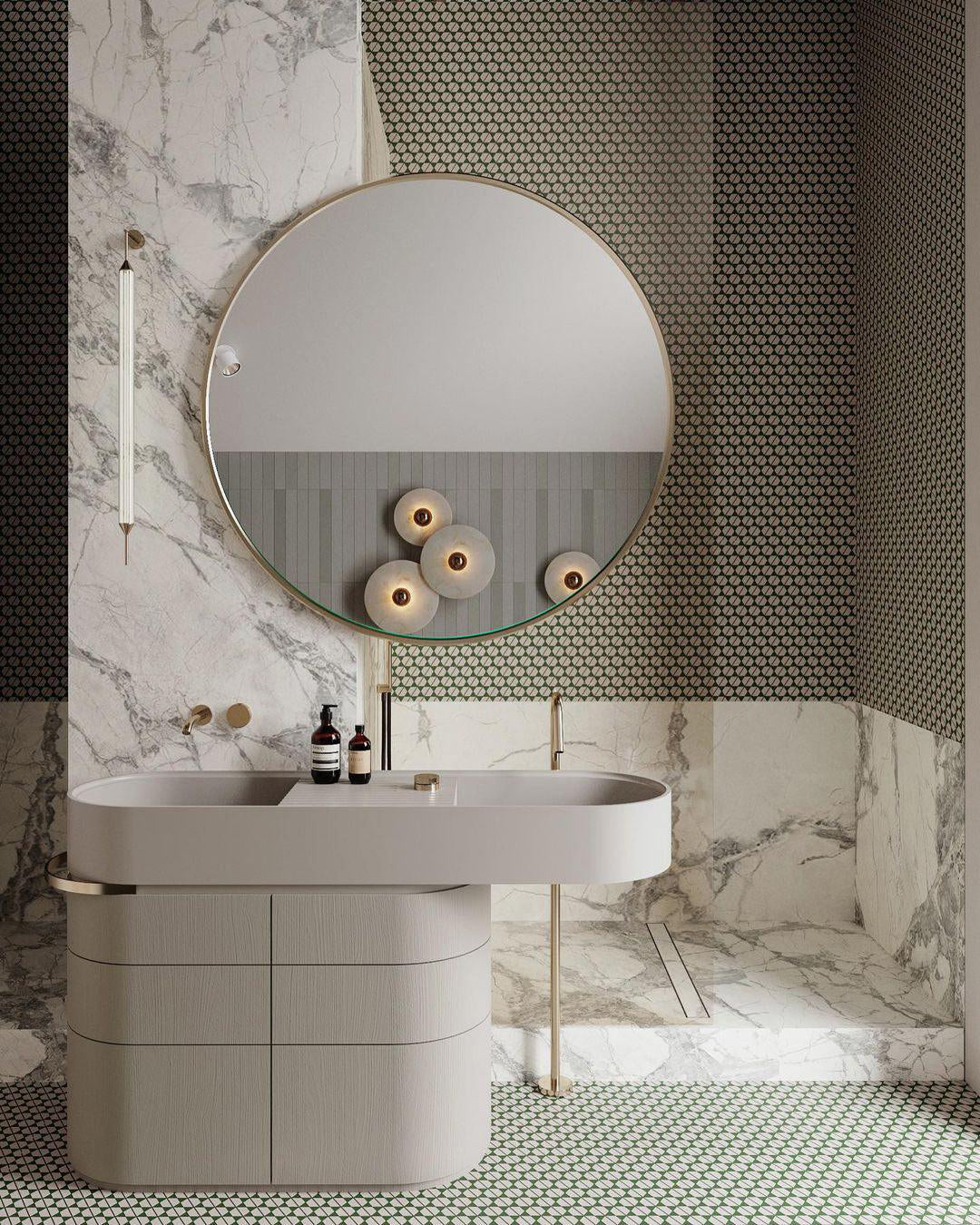Apollo Round Alabaster Wall Lamp