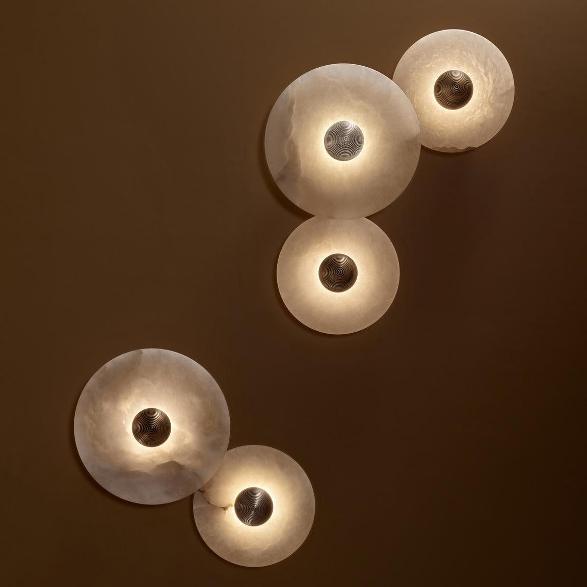 Apollo Round Alabaster Wall Lamp