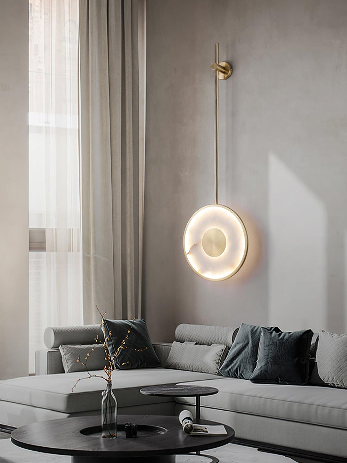 Nivirina Minimalist Alabaster Pendant Light