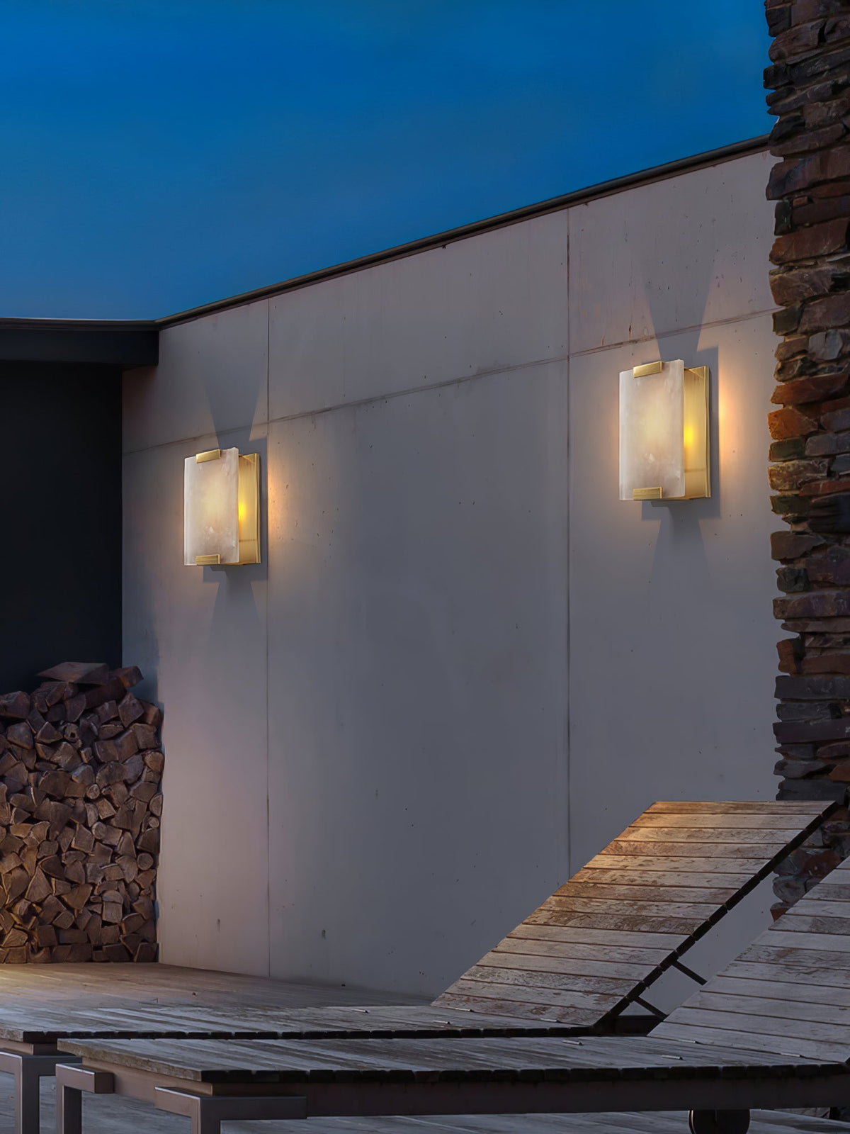 Velen Wall Lamp Alabaster Panel Glow