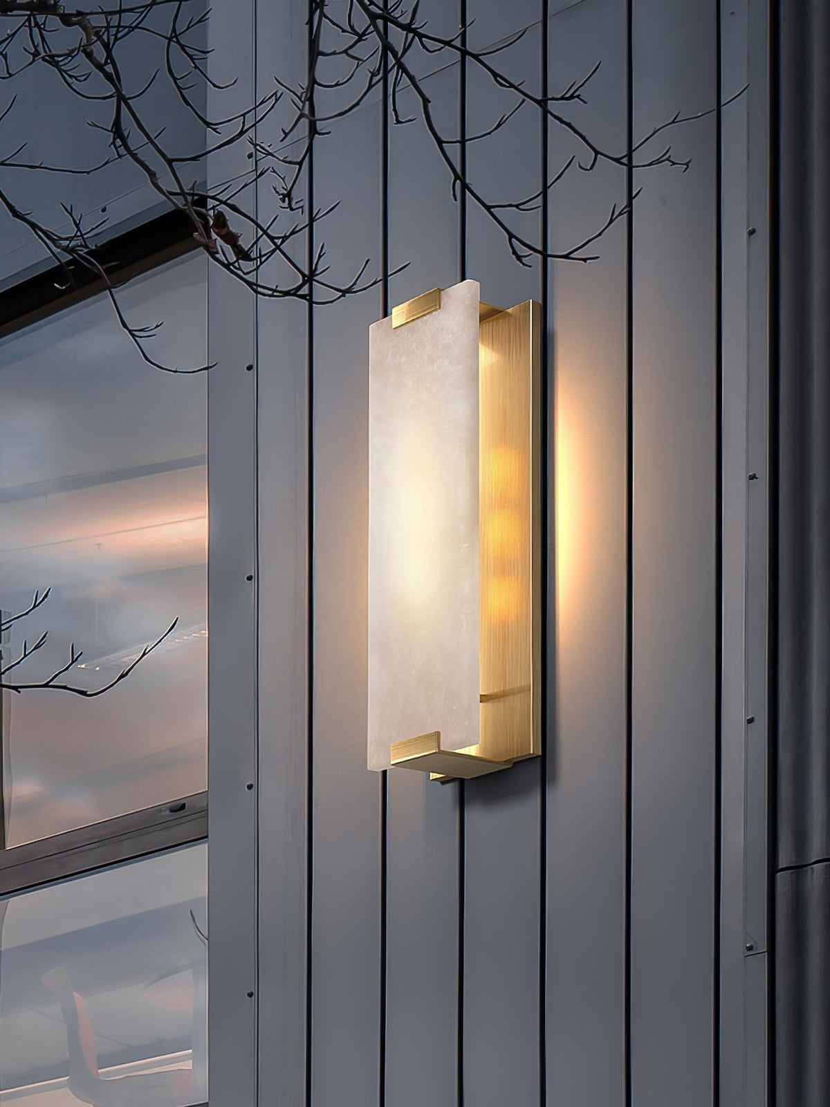 Velen Wall Lamp Alabaster Panel Glow