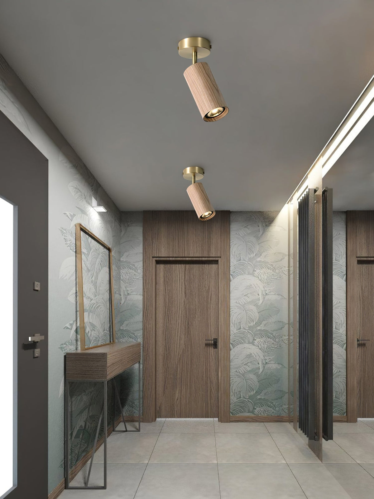 Usolila Modern Minimalist Wood Ceiling Light