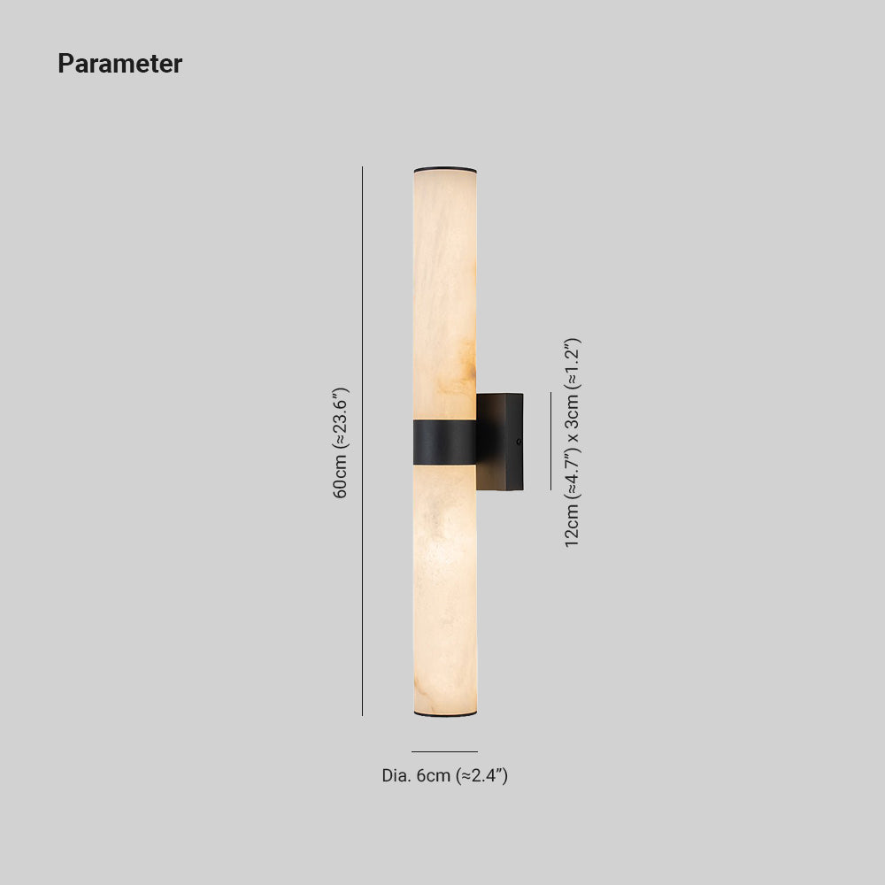 Glitre LED Linear Alabaster Bathroom Wall Sconce-Relic Pieces