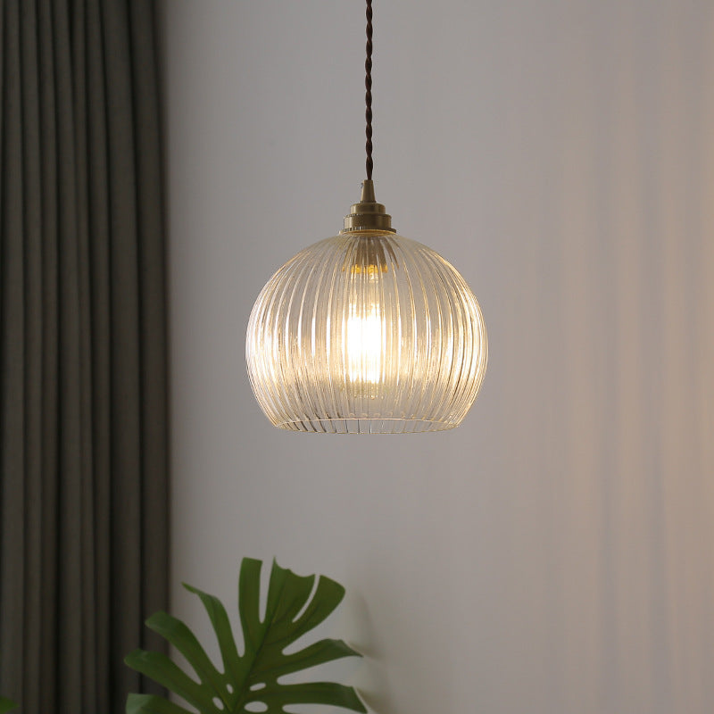 Katudeti Minimalist Sphere Metal/Glass LED Pendant Light White/Transparent