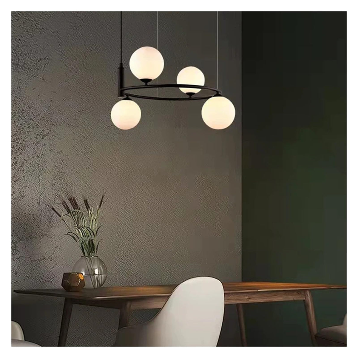 Tukubon Nordic Ring Magic Bean Pendant Light Black/Gold Metal