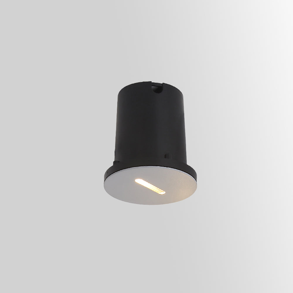 Menunos Modern Metal Square/Circular Outdoor Deck/Step Light, Black