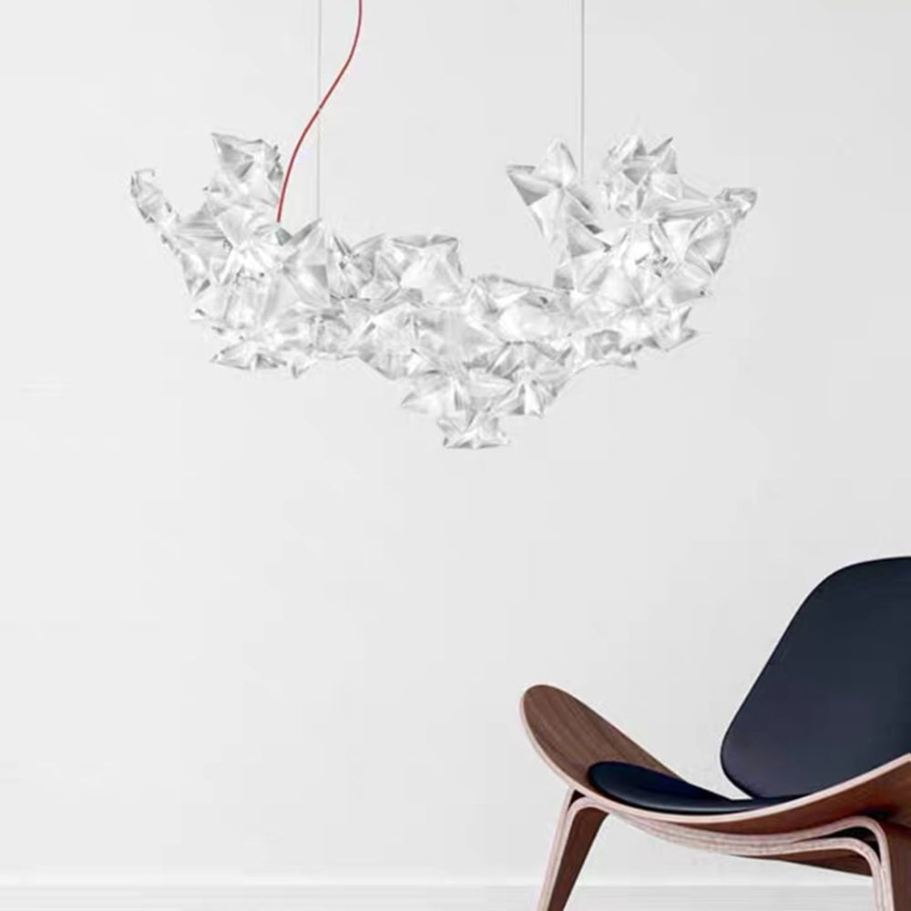 Zadarek Luxury Star Pendant Light, Living Room, Silver