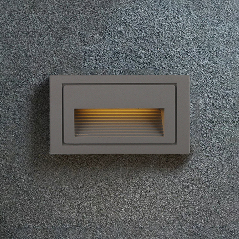 Masolem Modern Metal Square Outdoor Deck/Step Light, Black