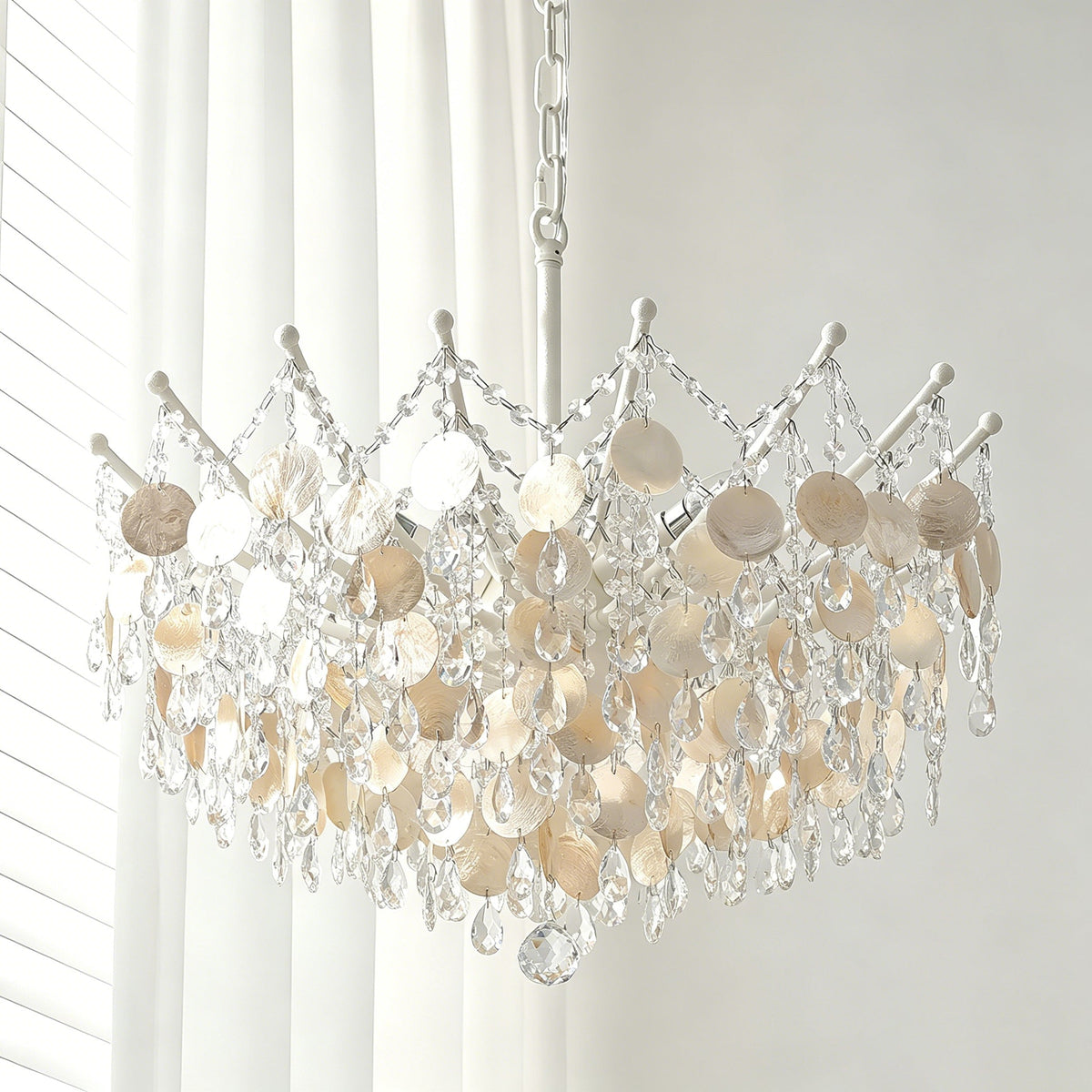 Avenorira Capiz Bead Chandelier