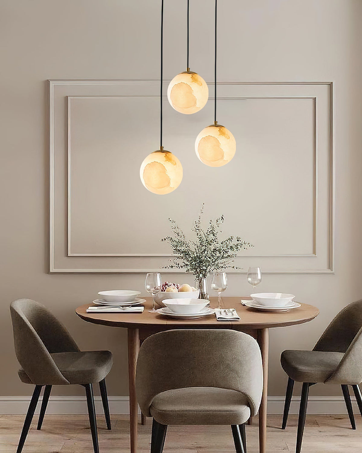 Uphaara Alabaster Pendant Light-Relic Pieces