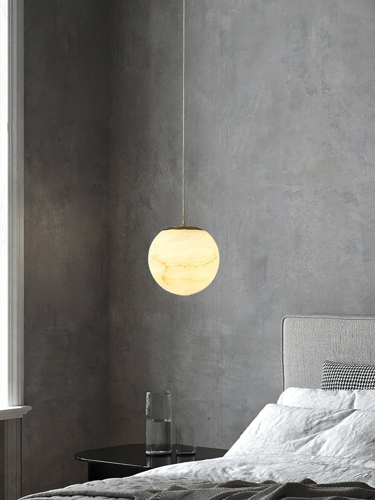 Uphaara Alabaster Pendant Light-Relic Pieces