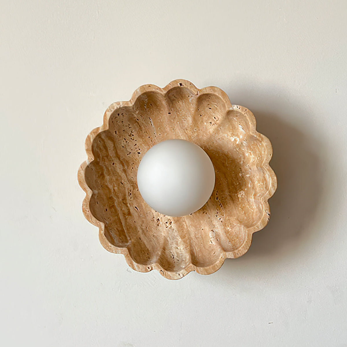 Valielia Flower Wall Lamp Yellow Travertine