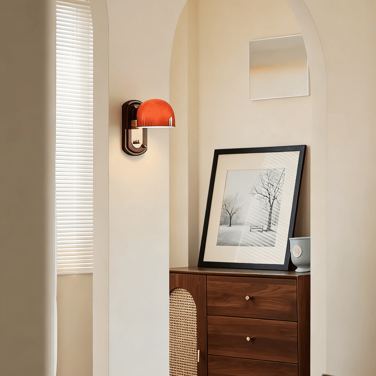 Rufus Scarlet Dome Wall Sconce