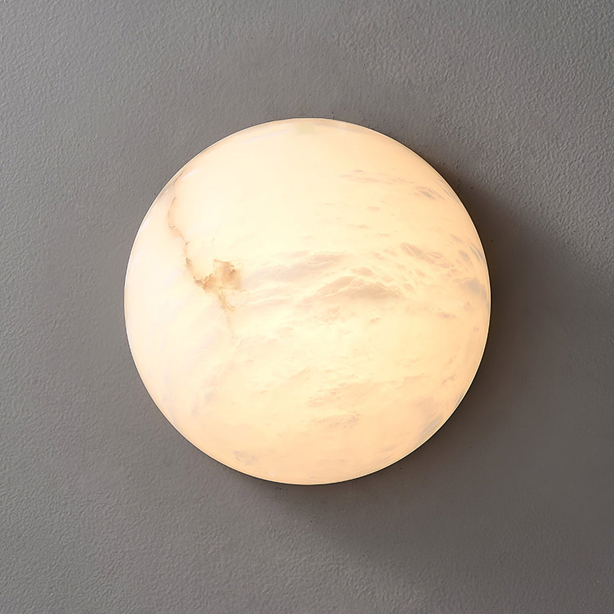 Elvar Semicircular   Minimalist Alabaster Ceiling Light