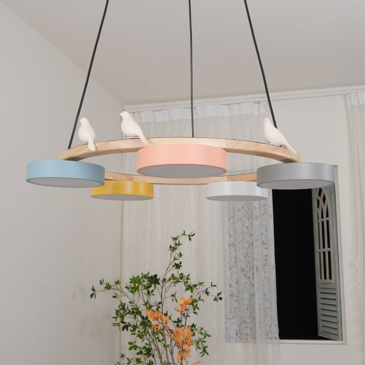 Tokagal Chandelier Bird Round