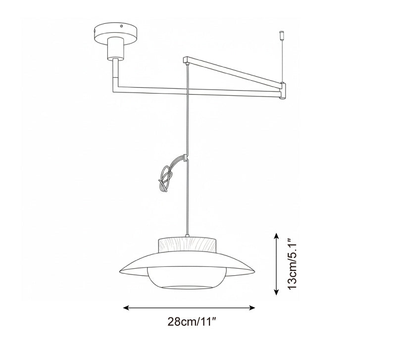Teriivise Swing Arm Pendant Lamp