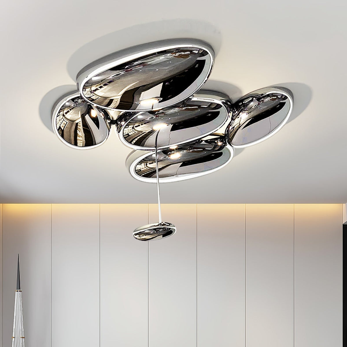 Radabes Contemporary Skydro Ceiling Light Smoke Gray
